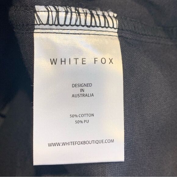 White Fox Faux Leather Pants Black High Rise Size Small - Picture 6 of 8
